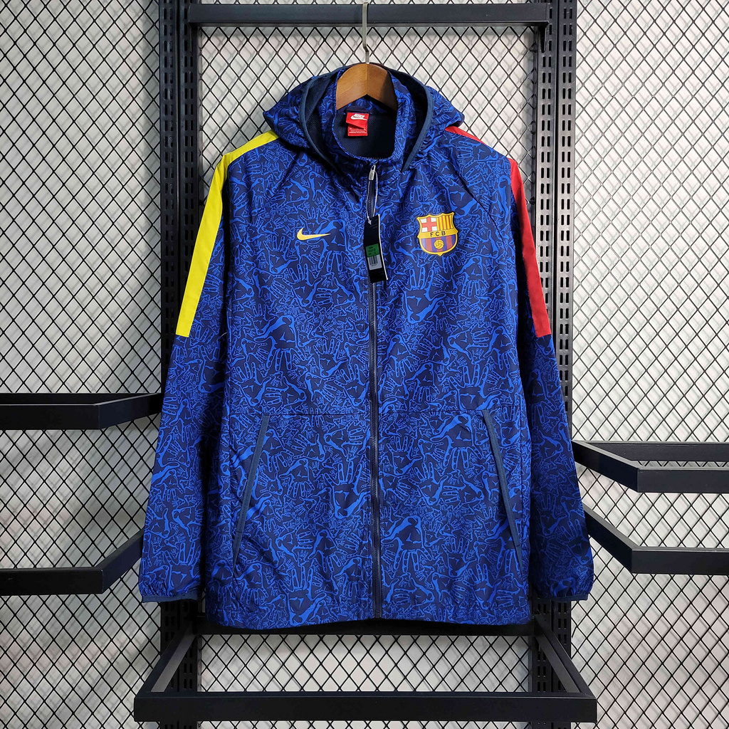 Barcelona 23-24 Blue Pattern Player Windbreaker